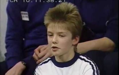 David Beckham com 12 anos