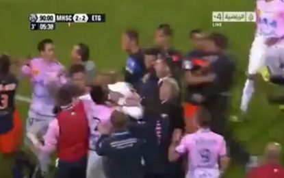 Confusão no final do jogo Montpellier vs Evian