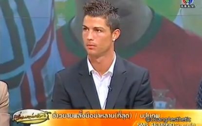 Cristiano Ronaldo tem aparição mirabulante na TV tailandesa