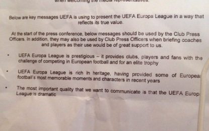 UEFA tenta promover Liga Europa de forma ridícula