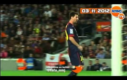 Messi apanhado a agredir jogador do Celta