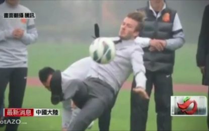 O trambulhão de Beckham na China