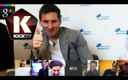 Messi surpreende fãs durante chat online