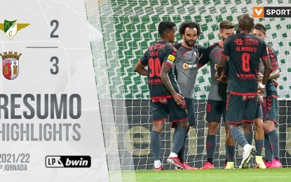 Highlights | Resumo: Moreirense 2-3 SC Braga (Liga 21/22 #3)