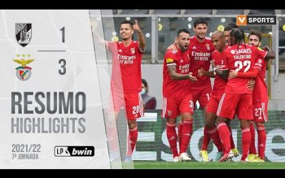 Highlights | Resumo: Vitória SC 1-3 Benfica (Liga 21/22 #7)