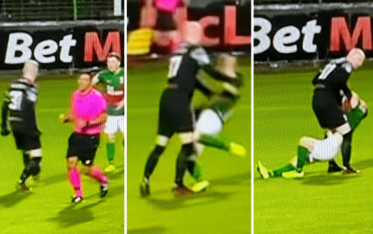 Vídeo: Surreal! Guarda-redes perde a cabeça e agride companheiro de equipa depois de sofrer um golo