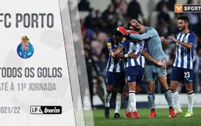 Benfica: Golos até à 11.ª jornada (Liga 2021/2022)