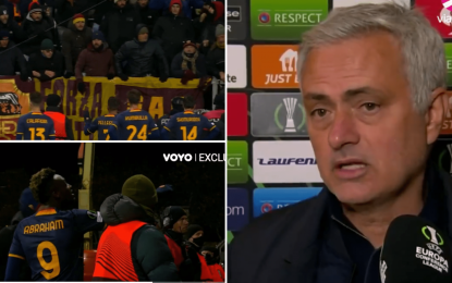 Mourinho em ‘bate-boca’ com jornalista após mais um tropeço da Roma: «Diga-me o que viu!»