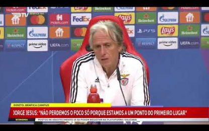 Vídeo: Jesus admite que para o Benfica contam é os jogos com o Barça e D. Kiev e diz que dificilmente Radonjic será lateral contra o Bayern