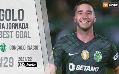 Golo da Jornada (Liga 21/22 #29): Gonçalo Inácio (Sporting)