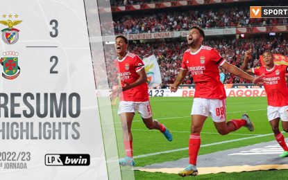 Highlights | Resumo: Benfica 3-2 Paços de Ferreira (Liga 22/23 #3)