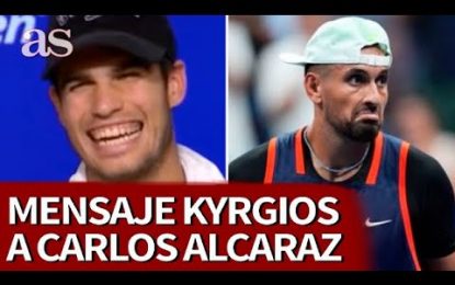 Vídeo: Alcaraz revela a mensagem que recebeu de Kyrgios depois de conquistar o US Open