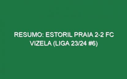 Resumo: Estoril Praia 2-2 FC Vizela (Liga 23/24 #6)