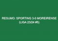 Resumo: Sporting 3-0 Moreirense (Liga 23/24 #5)