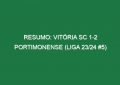Resumo: Vitória SC 1-2 Portimonense (Liga 23/24 #5)