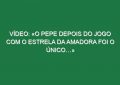 Vídeo: «O Pepe depois do jogo com o Estrela da Amadora foi o único…»