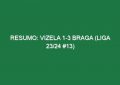 Resumo: Vizela 1-3 Braga (Liga 23/24 #13)