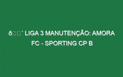 🔴 LIGA 3 MANUTENÇÃO: AMORA FC – SPORTING CP B