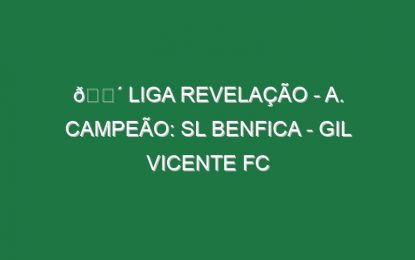 🔴 LIGA REVELAÇÃO – A. CAMPEÃO: SL BENFICA – GIL VICENTE FC