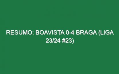 Resumo: Boavista 0-4 Braga (Liga 23/24 #23)