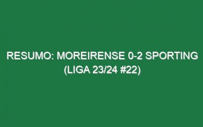 Resumo: Moreirense 0-2 Sporting (Liga 23/24 #22)
