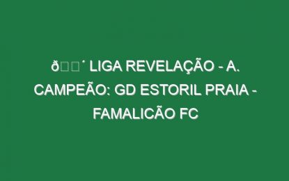 🔴 LIGA REVELAÇÃO – A. CAMPEÃO: GD ESTORIL PRAIA – FAMALICÃO FC