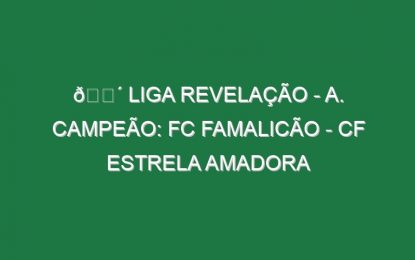 🔴 LIGA REVELAÇÃO – A. CAMPEÃO: FC FAMALICÃO – CF ESTRELA AMADORA