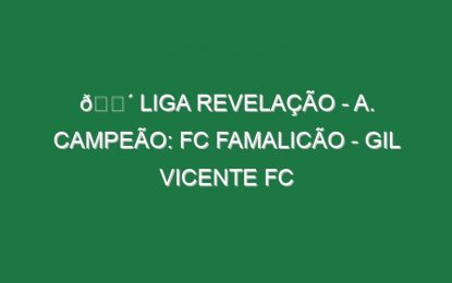 🔴 LIGA REVELAÇÃO – A. CAMPEÃO: FC FAMALICÃO – GIL VICENTE FC