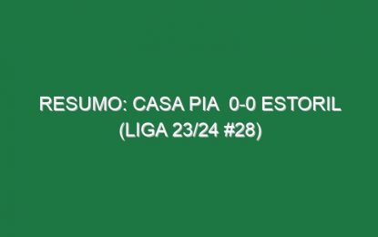 Resumo: Casa Pia  0-0 Estoril (Liga 23/24 #28)