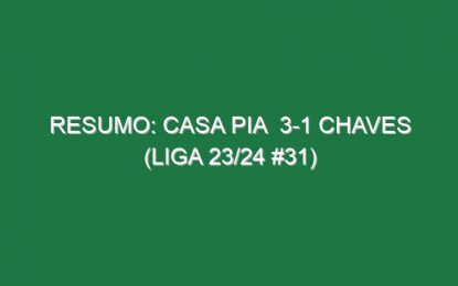 Resumo: Casa Pia  3-1 Chaves (Liga 23/24 #31)