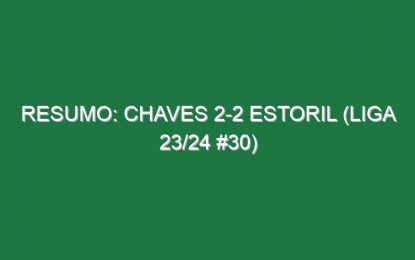 Resumo: Chaves 2-2 Estoril (Liga 23/24 #30)