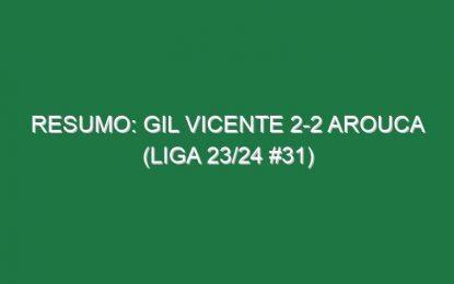 Resumo: Gil Vicente 2-2 Arouca (Liga 23/24 #31)