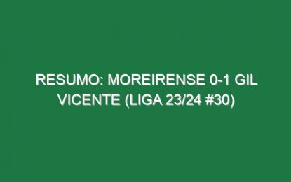 Resumo: Moreirense 0-1 Gil Vicente (Liga 23/24 #30)