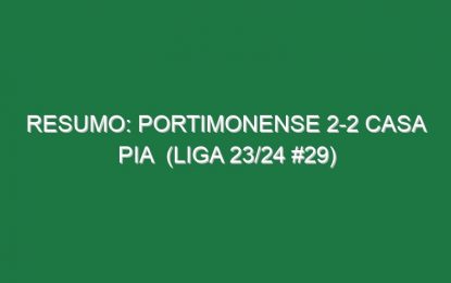 Resumo: Portimonense 2-2 Casa Pia  (Liga 23/24 #29)
