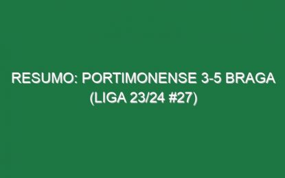 Resumo: Portimonense 3-5 Braga (Liga 23/24 #27)