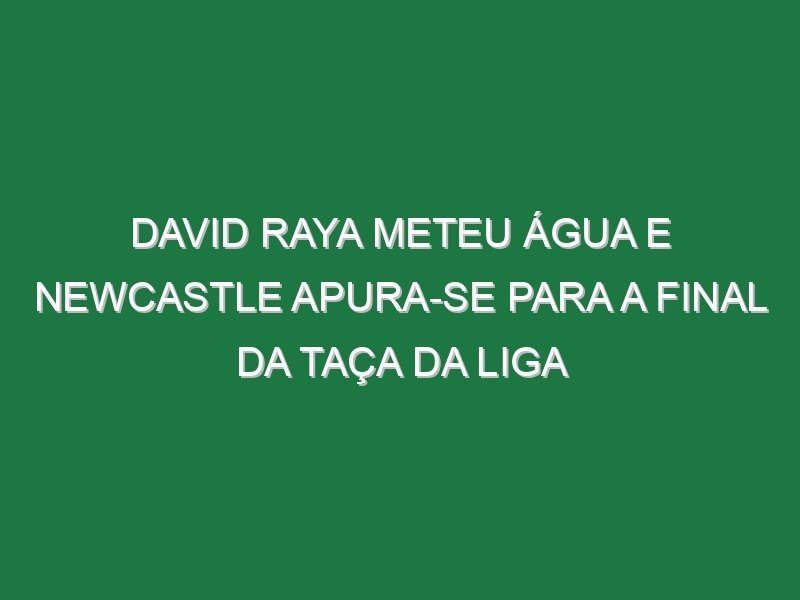 David Raya meteu água e Newcastle apura-se para a final da Taça da Liga