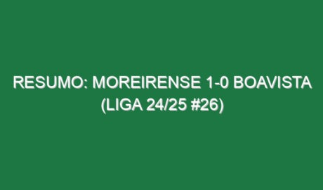 Resumo: Moreirense 1-0 Boavista (Liga 24/25 #26)