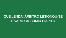 Que lenda! Árbitro lesionou-se e Vardy assumiu o apito