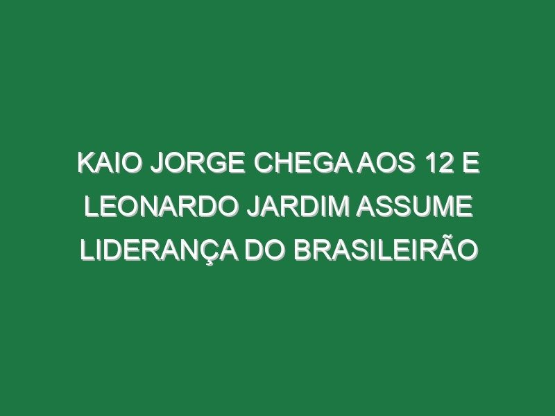 Kaio Jorge chega aos 12 e Leonardo Jardim assume liderança do Brasileirão
