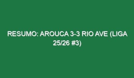Resumo: Arouca 3-3 Rio Ave (Liga 25/26 #3)