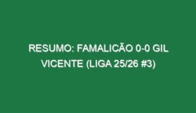 Resumo: Famalicão 0-0 Gil Vicente (Liga 25/26 #3)