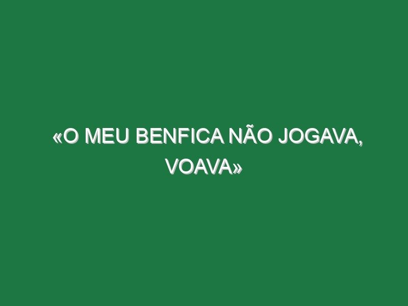 «O meu Benfica não jogava, voava»