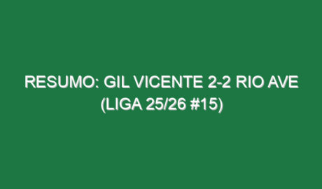 Resumo: Gil Vicente 2-2 Rio Ave (Liga 25/26 #15)